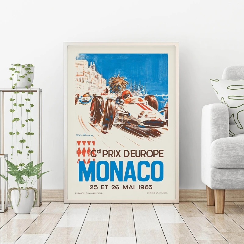 1963 Monaco Grand Prix Canvas Print