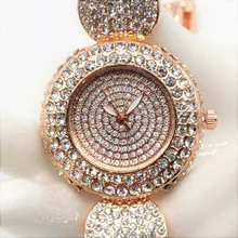 Reloj de moda con diamantes para mujer, pulsera femenina informal de marca de lujo, relojes de cristal