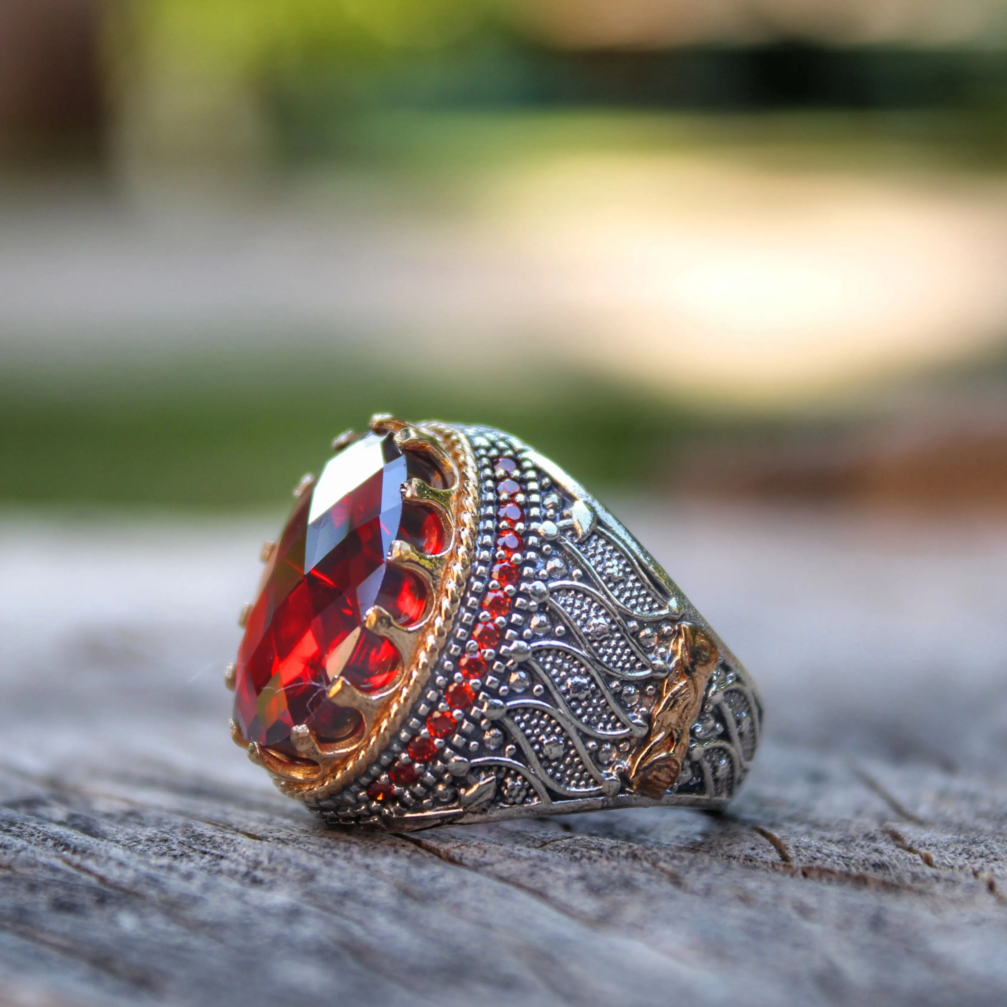 

Real Pure 925 Sterling silver ring real zircon stone hand made made in turkey luxury and trendy model vintage style new model