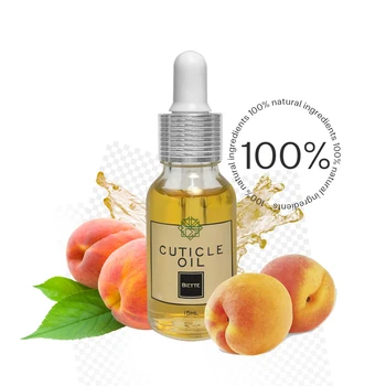 

BIETTE Cuticle Oil 15 ml peach natural ingredients moisturizing and nail care treatment anti feather