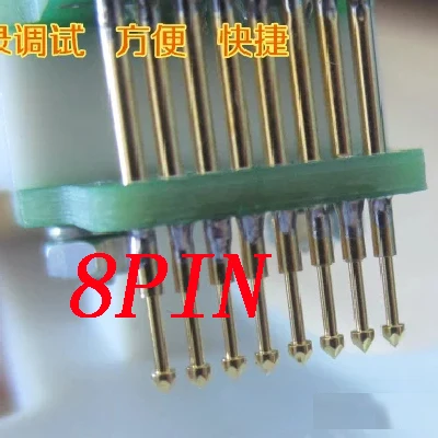 Однорядный 1,27 мм DIY IC Программируемый Зажим с 11,811 дюймовым кабелем с пружинным штифтом - Цвет: 8PIN