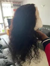 RuiYu 180 densidad 250 rizado de la onda de agua pelo peluca del pelo humano transparente de la onda de agua peluca con malla frontal T parte brasileño mojado y ondulado peluca