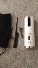 Rizador de pelo automático inalámbrico, rizador de pelo recargable por USB, rizador de pelo de cerámica con pantalla LCD
