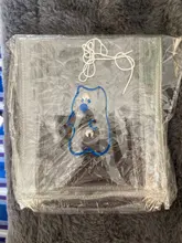 Ins-Carpeta de PVC transparente con forma de oso Crema para cara sonriente, bolsa de almacenamiento de gran capacidad para cuaderno, lápiz, papelería