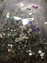Diamantes de imitación sin adhesivo por calor súper brillantes, cristal AB, parte trasera plana, costura, strass y tela, prendas de vestir, decoraciones de pedrería, SS3-SS50