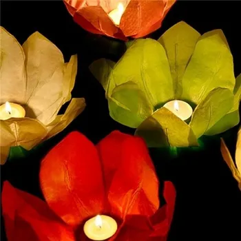 

Pack 6 floating flowers with candle