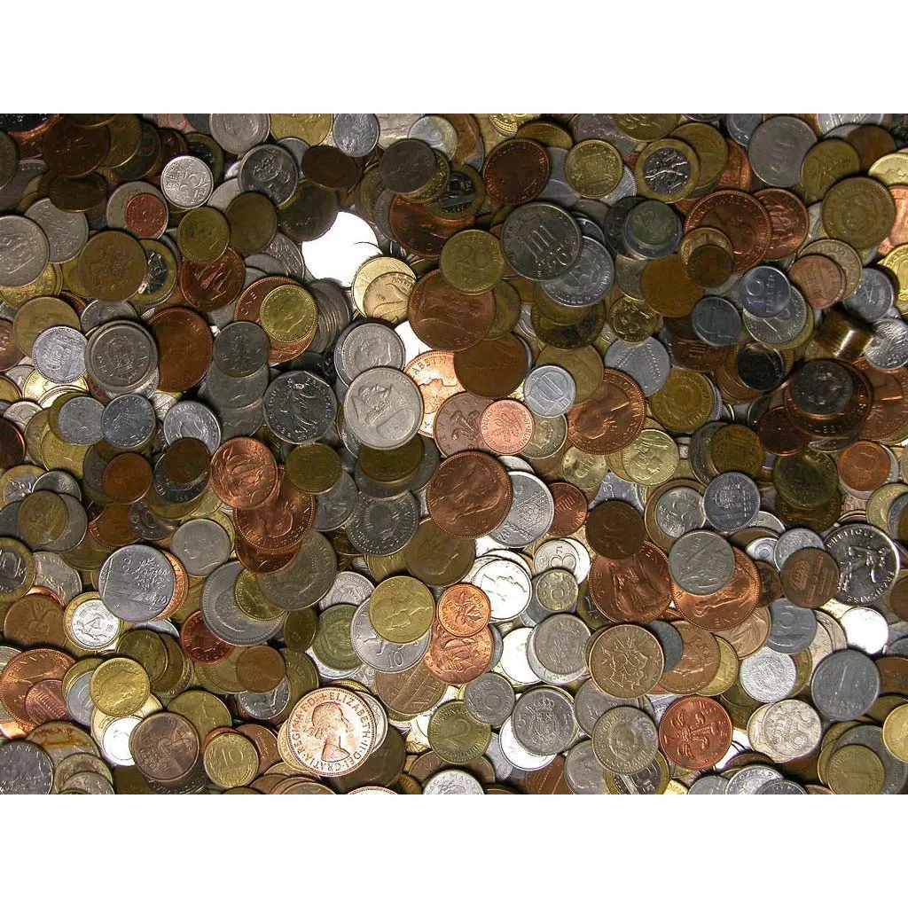 Монеты мира, микс, вес 1 кг