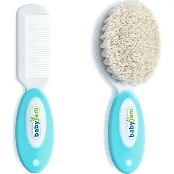 

Babyjem Brush Comb Set Natural Bristle Blue