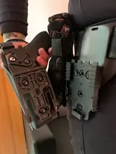 Correa de banda para pierna táctica QLS 19 22, adaptador de cartuchera para pistola Safa Glock 17 Beretta M9, cinturón de cintura para pistola de caza