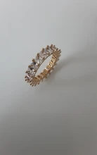 Huitan-anillo de compromiso con Circonia cúbica para mujer, sortija de compromiso, de boda, de lujo, cuadrado, Micro pavé, promesa de amor, gran oferta