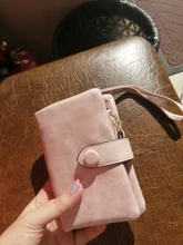 SMOOZA-Cartera de Piel de Mujer, Cartera de Piel de Mujer, billetera mate corta, billetera de Mujer con tres tarjetas plegables, 2020