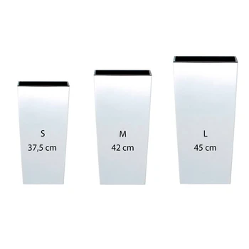 

3 Pack Prosperplast Urbi Square high pots in white color with deposit