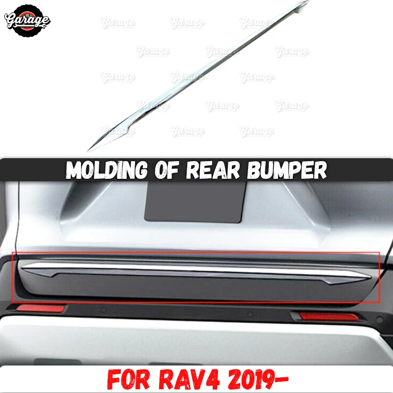 Молдинг-накладка на задний бампер для Toyota RAV 4-ABS пластик молдинг 1 комплект/1 шт украшение автомобиля Стайлинг