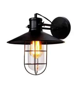 

Ndustrial wall lamp with grid