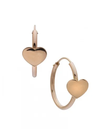 Pendientes Oro Aro Corazón