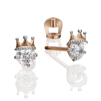 

585 sterling gold earrings, platinum brand, art. 02-4306-00-501-1110-38