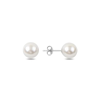 

KUTAYDAN 9mm Pearl Engagement Earrings 925 Sterling Silver