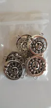 10 piezas de dijes Sun Moon 28x24mm tibetano bronce plata Color colgantes joyería antigua fabricación artesanal DIY