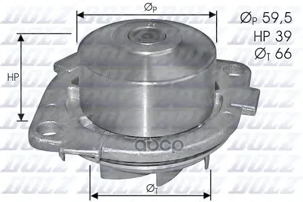 Насос Водяной Fiat Brava/Bravo 1.4 12v 95-97, Marea/Weekend 1.4 12v 96-97, Lancia Y 1.4i 12v 96-97 Dolz арт. S211