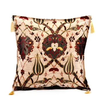 

45x45 cm Tassels Tulip Cushion Cover / Pillow Cover Model No: 6 Cream