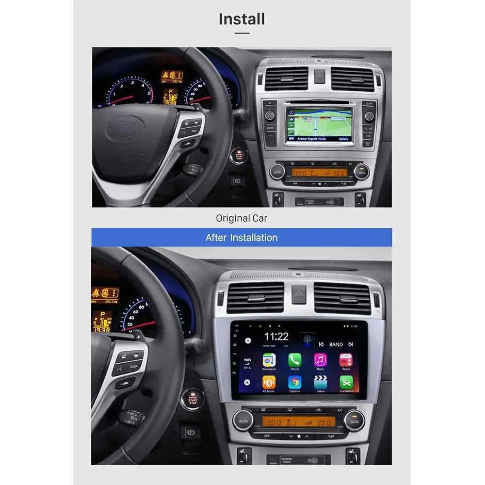 Lionet gps навигация для автомобиля Toyota Avensis 2009-2013 9 дюймов RT1051X