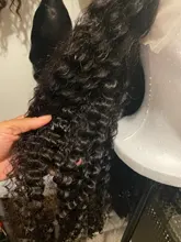 RESHINE-Peluca de pelo rizado de Mongolia, cabello humano con encaje frontal 13x4, 180%, 13x6, cierre de encaje rizado, prearrancado