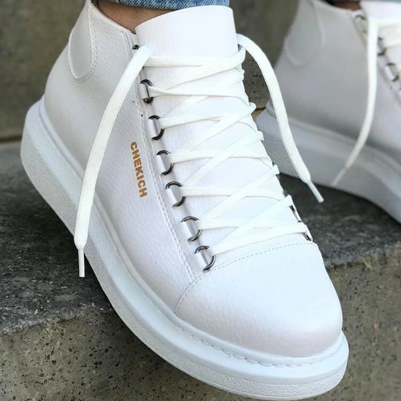 Chekich CH258 IT Men 'S Boots WHITE. 100 Vegan 100 Cotton Shoe sneaker air van chaussure loafer trainer uomo money footwear boot