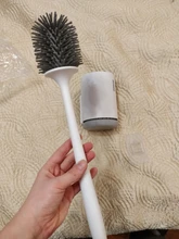 Cepillo de silicona con soporte para inodoro, taza de baño de plástico, montado en la pared o de pie, cepillo de limpieza de inodoro