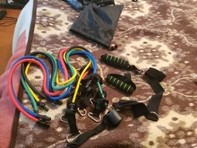 Banda con tubos de resistencia para Fitness, cuerda de tracción elástica para gimnasio y Yoga, expansor de entrenamiento, anclaje de puerta con asa y correa para el tobillo, 11 unidades