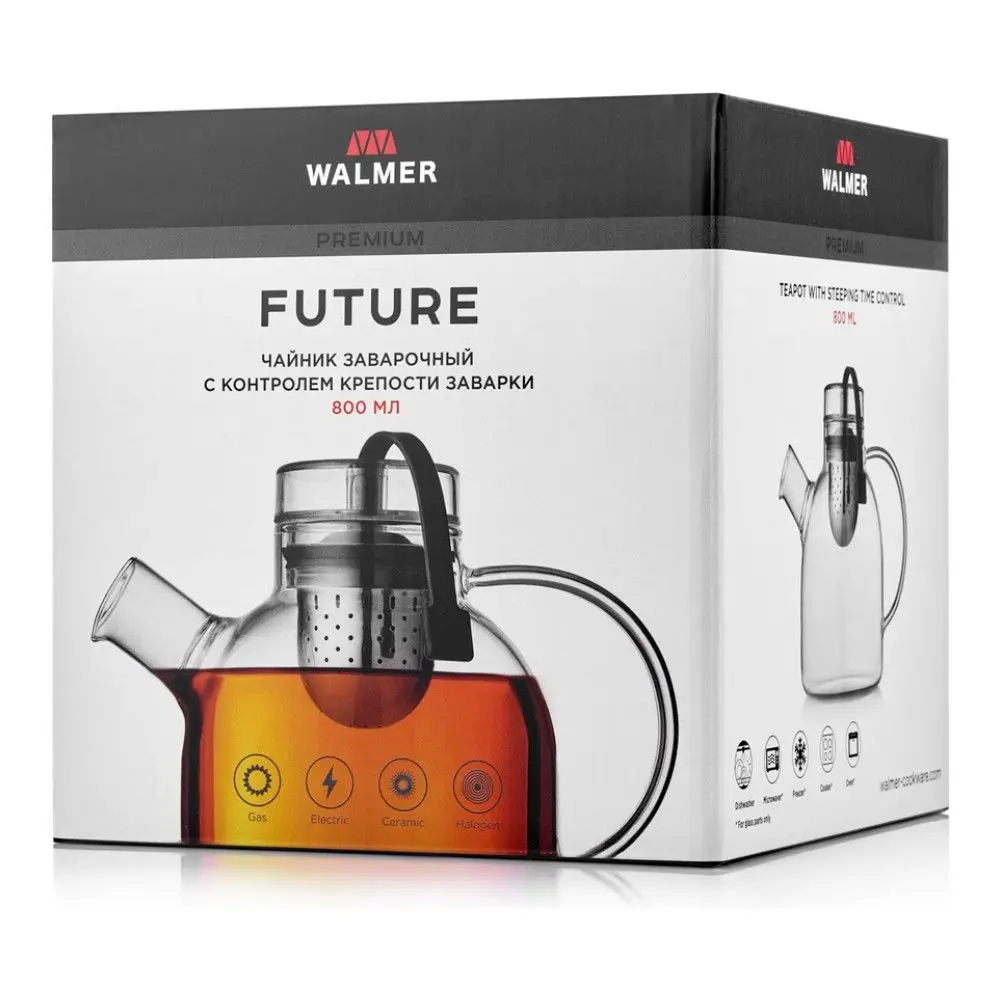 Чайник заварочный с сито фильтром Walmer Future 0 8л wp3605080|Заварники| |