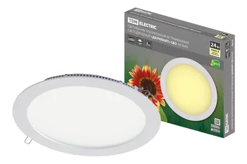 

Lamp ultra-thin recessed LED "Recessed" ITS (white) 24 W 3000 K TDM