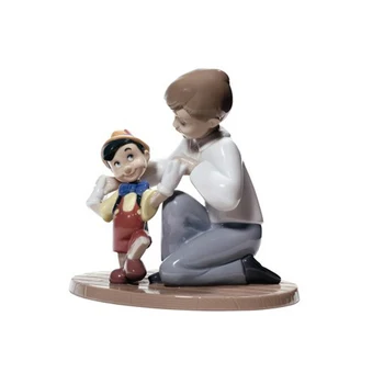 

NAO Figure The First Steps Of Pinocchio. Sculpture Decoration Disney. Pinocchio Porcelain