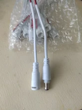 Adaptador de conector de CC de 5,5x2,1mm, conector macho/hembra de 12V, conector macho de alimentación de CC de 5,5x2,1mm con Cable para 5050 3528