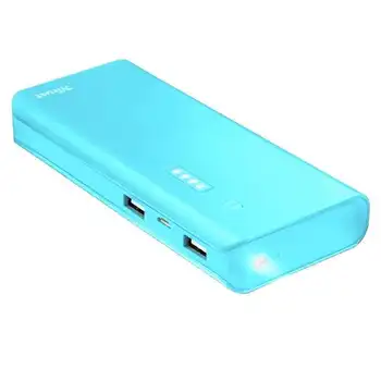 

External Battery trust urban blue cousin powerbank 10000mah - usb 5w/1a + usb 10w/2.1a - 2xcable microusb func. Flashlight-
