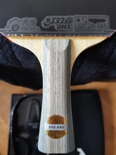 DHS-raqueta de tenis de mesa profesional con Hurricane 8 y goma de arco de estaño FL, Mango para sacudir, palo de Ping Pong con funda, 6002