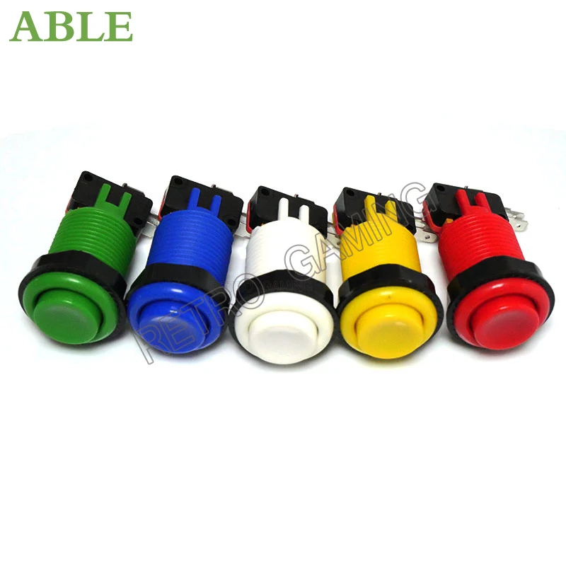 Pulsanti Americani In Stile Happ Arcade 6 Pezzi Con Microinterruttore Per Raspberry Pi 4 Arcade Machine Mame Fighting Console Di Gioco