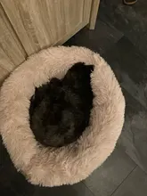 Cama de perro caliente de lana ronda perro perrera casa larga felpa invierno mascotas camas para perros medianos grandes perros gatos cojín del sofá suave esteras