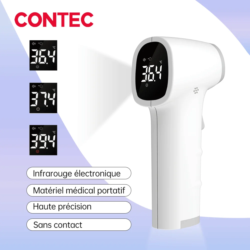 CONTEC Digital Infrared Forehead Thermometer LED Non-Contact Temperature Measurement  Adult & Children Use TP500