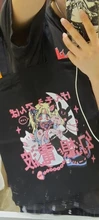 Lona de pana Bolso tipo Shopper Impresión de Anime mujeres bolso diario bolso mujer Y2k de almacenamiento reutilizable plegable bolsas