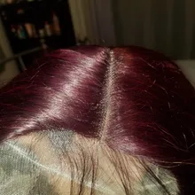 Pelucas de cabello humano con encaje granate frontal, 99J, peluca de cabello humano liso brasileño, parte de encaje, pelo Remy pre-arrancado, Estrella Brillante 180