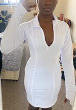 Hirigin-Vestido corto ajustado de talla grande para mujer, ropa Sexy de manga larga para otoño, moda oversize, para Club nocturno fiesta