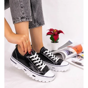 

Janexi Black Japanned Leather Pattern Sport Shoes. Shoe, sneaker, van, chaussure, air, para, flip, cover, lace, shoelaces, loafer, insole