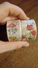 Cinta adhesiva decorativa de plantas y setas, sello Retro serie philatoria, etiqueta adhesiva para álbum de recortes, bricolaje
