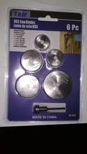 TASP-Juego de Mini hojas de sierra Circular, accesorios de herramientas rotativas de Disco de corte HSS para Dremel, Compatible con madera, plástico y aluminio, 6 uds.