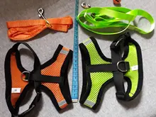 Conjunto de arnés y correa ajustable para mascotas, arnés de gatos reflectante sin tirones, malla transpirable, arneses para cachorros y Chihuahua, color rosa