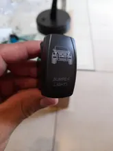 1PC 12V 24V interruptor Marina coche barco interruptor basculante camión interruptor SPST Carling impermeable 5Pin-interruptor con de doble LED barra de luz