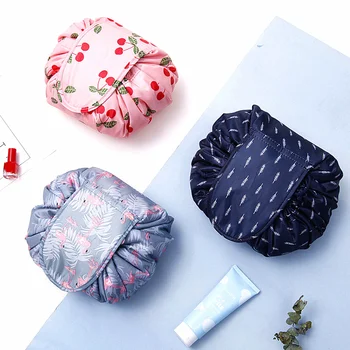 

Flamingo Printing Make Up Storage Bag Convenient Drawstring Organizer Travel Sundries Storage Pouch Portable Cosmetic Container