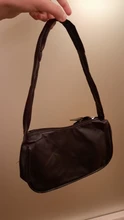Bolso de piel sintética suave para mujer, bolsa de hombro pequeña de diseño a la moda, Color sólido Retro, Color púrpura