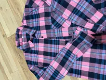 Plaid Shirts Outwear Spring Womens Blouses Checked-Tops Long-Sleeve Loose Female Autumn