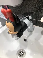 Minnie de disney de agua para niños, extensor de grifo de silicona con dibujos animados, ahorro de agua, herramienta de extensión de grifo, ayuda a los niños a lavarse las manos